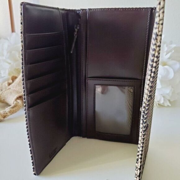 Vintage 1970s Lauren By Ralph Lauren Women's Trifold Textile Houndstooth - Picture 4 of 16